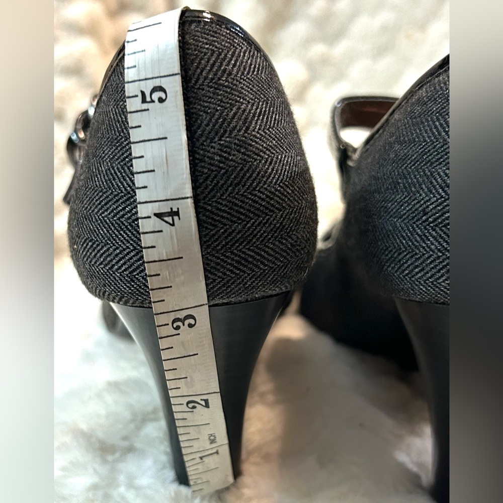 Solesensability Gray Houndstooth Mary Jane pumps women’s size 9.5M - Picture 11 of 12
